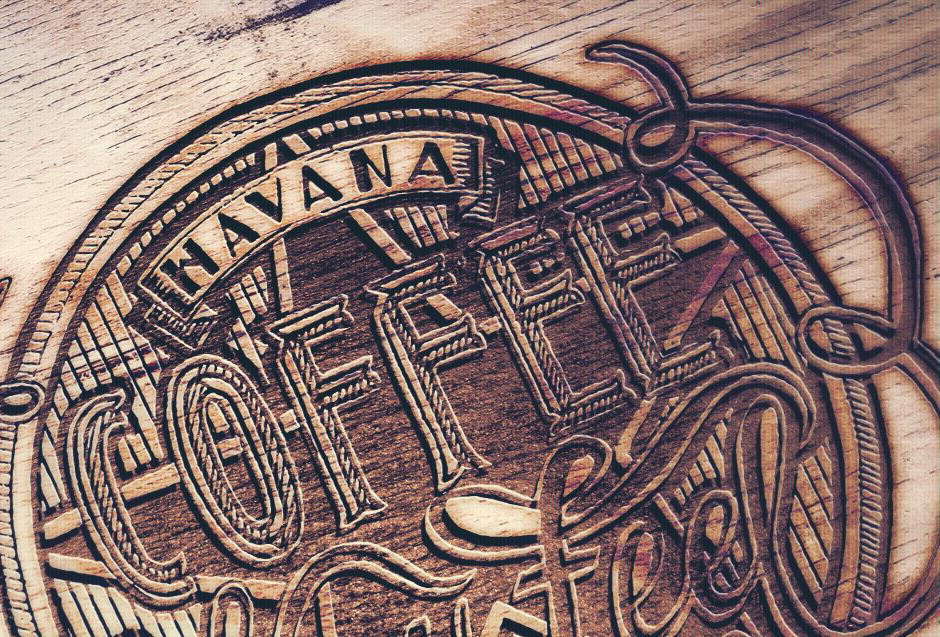 Logotype logos Coffee havana hand rendered type pens mock up