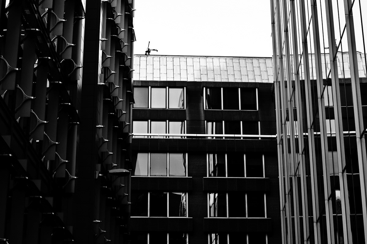 lines abstract London england black & white