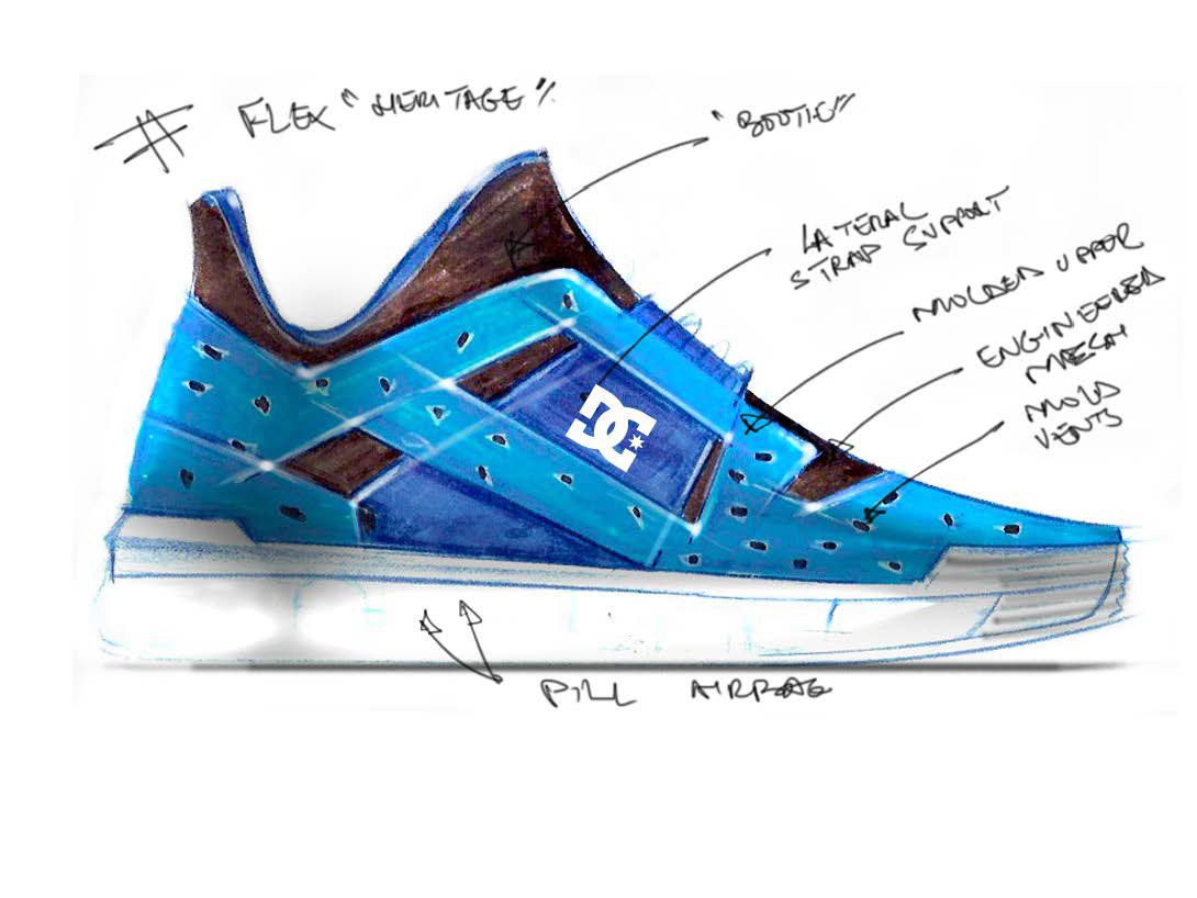 sneakers footwear design skateboarding Design evolution shoes DCShoes