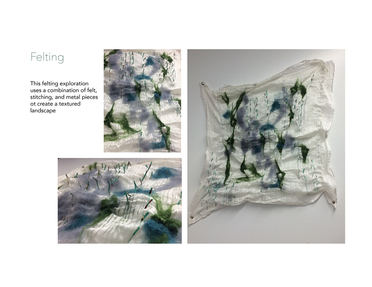 weaving felting Textiles materials