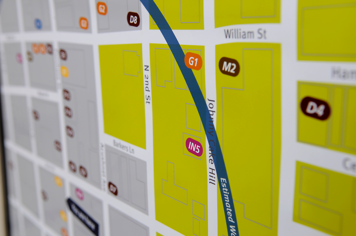 Kiosk wayfinding map direction system Experience Urban lifestyle discover Signage information design