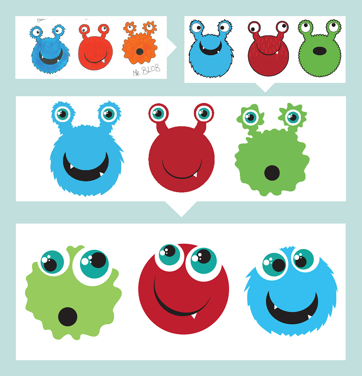 monsters  kids red green blue growing seeds Fruit Pillow pack grow your own