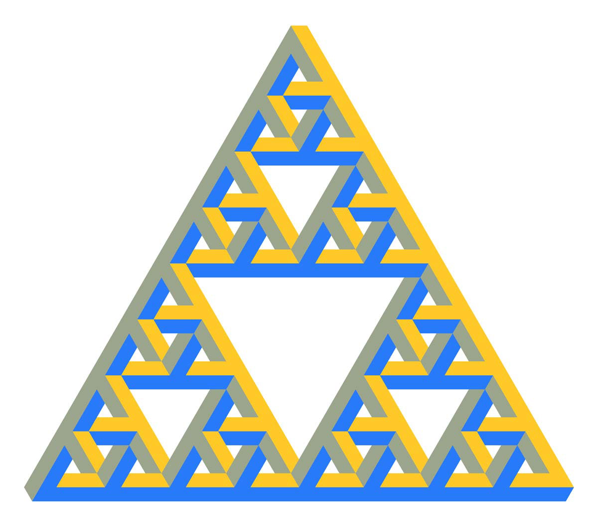 optical illusion Tribar impossible triangle sierpinski triangle geometry minimal pernrose