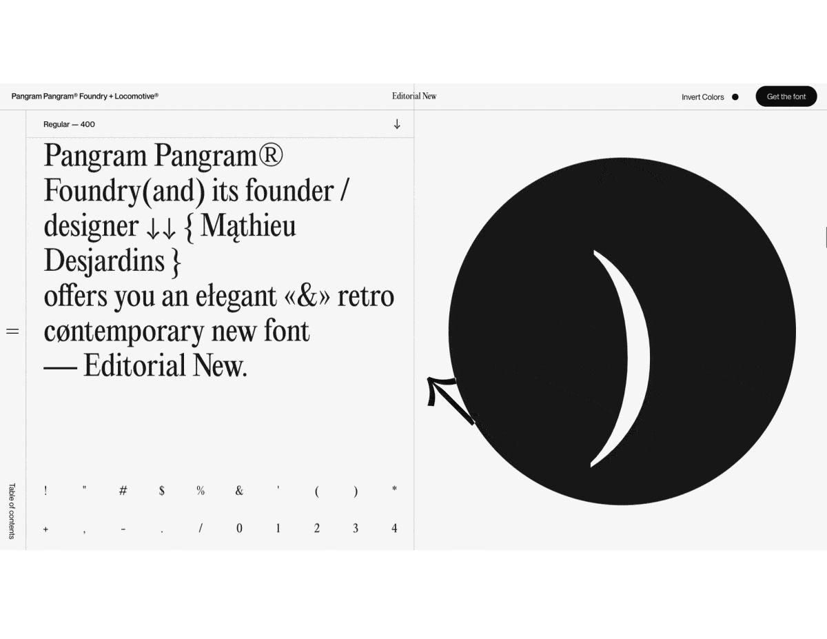 typography   pangram editorial Variable Font black and white newspaper Retro interactive Montreal font