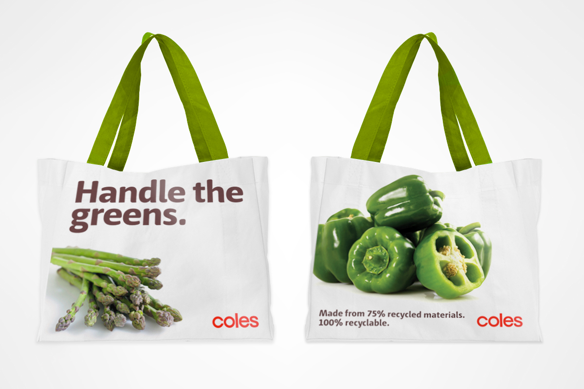 bag Food  Supermarket reusable eco friendly Grocery Australia Coles environment freshness