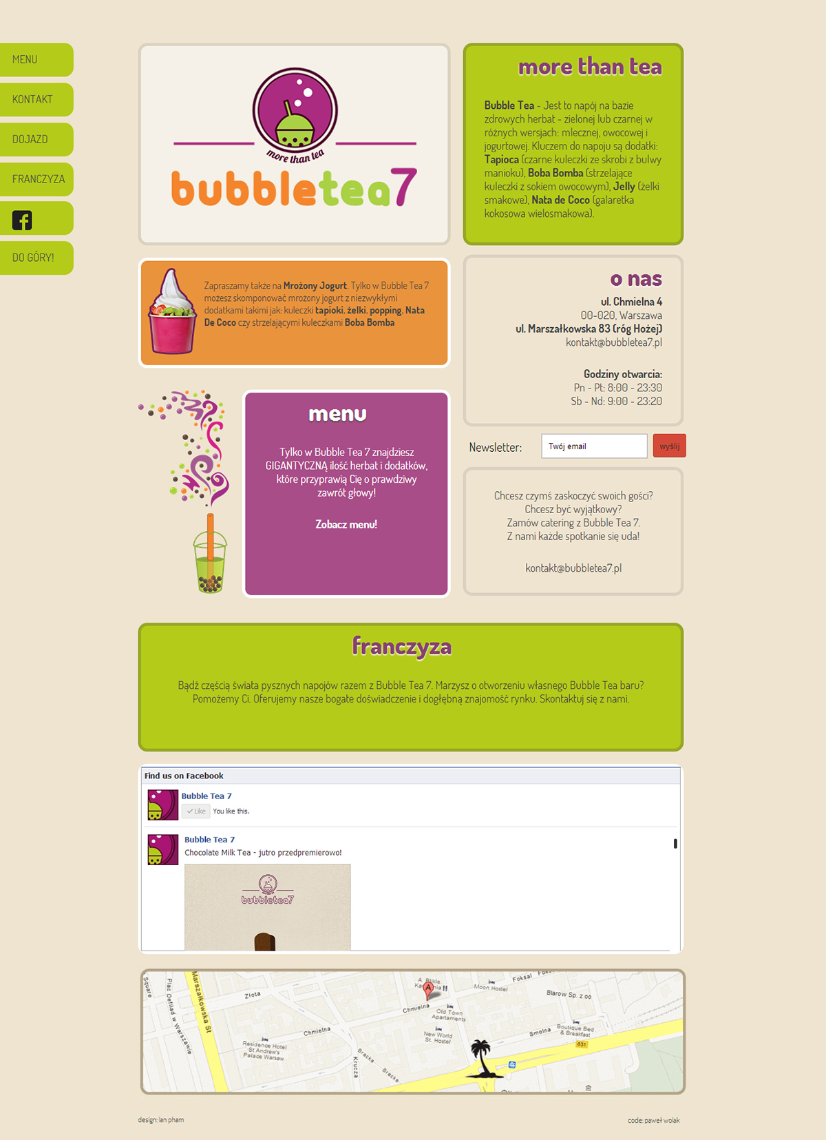 logo gastronomy Webdesign cafe shop store poster frontshop bubbletea