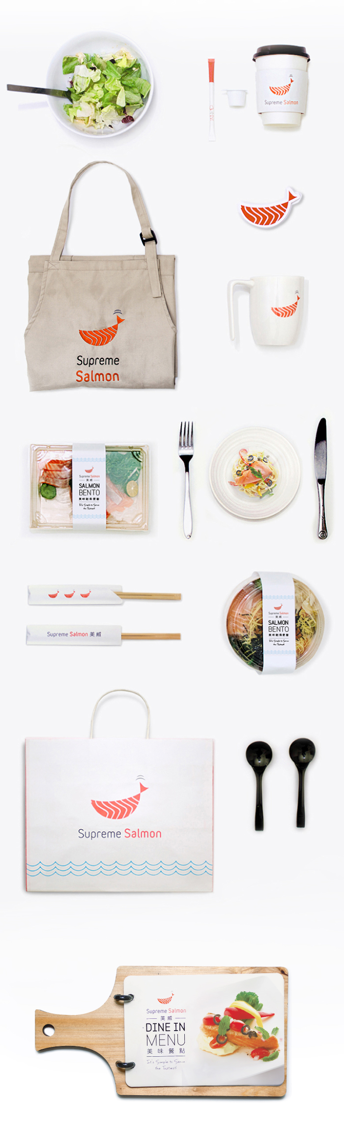 restaurant Branding design CI Corporate Idenity seafood salmon store