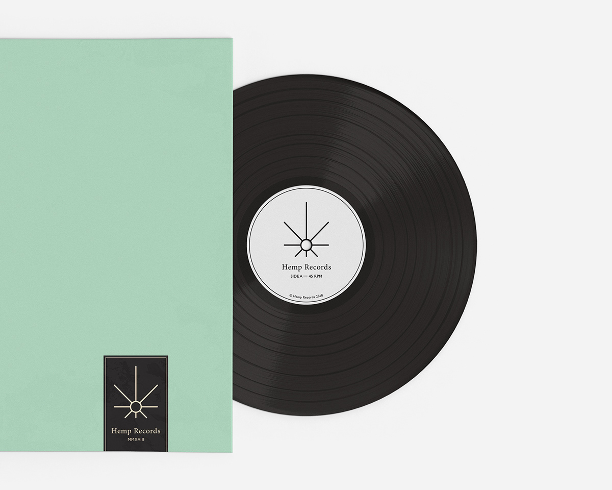 hemp cannabis minimal record Label vinyl music simple dub nordic