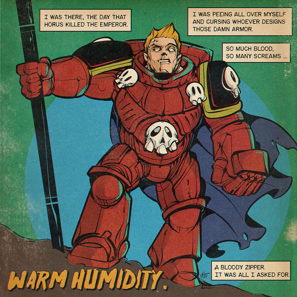 comic Patrick Grau Retro Spacemarie vintage Warhammer