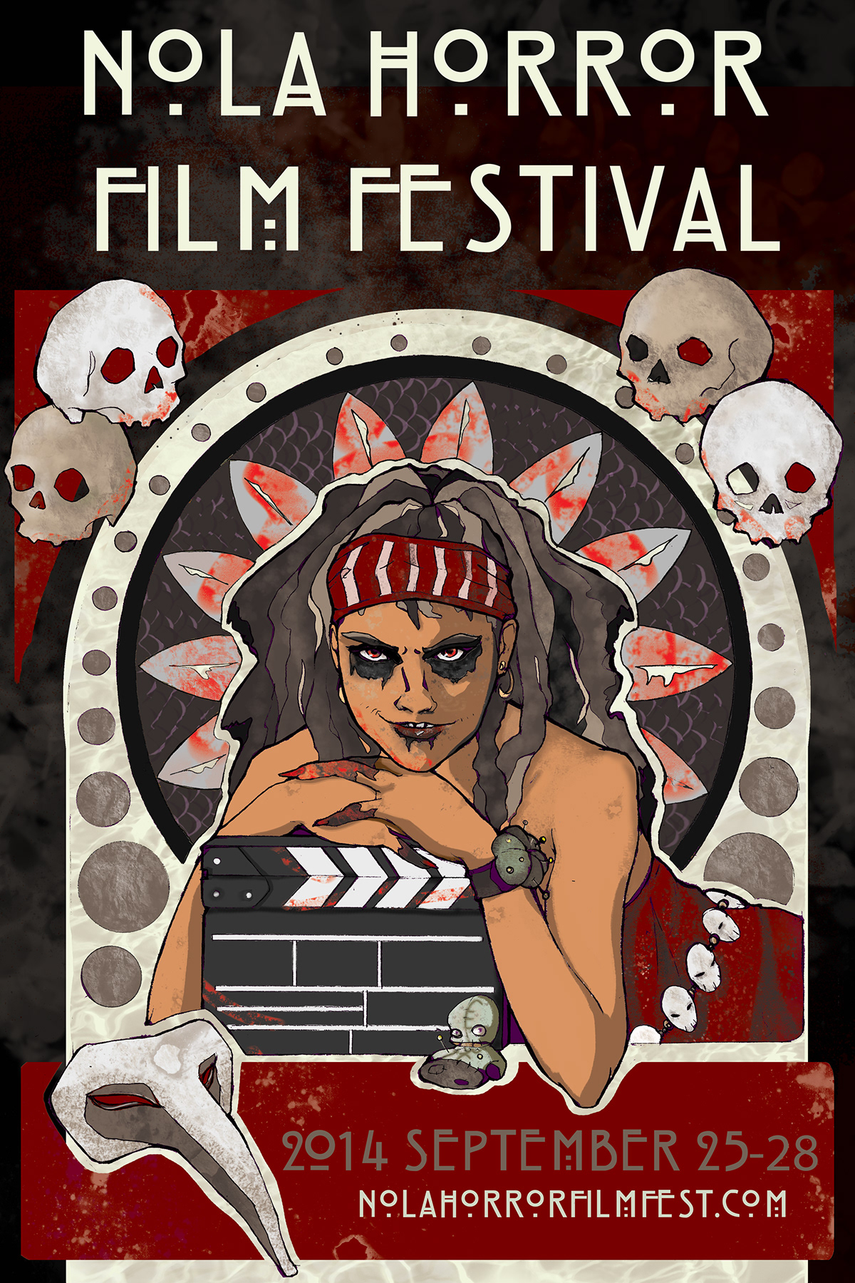 Mockup poster festival horror filmfest voodoo