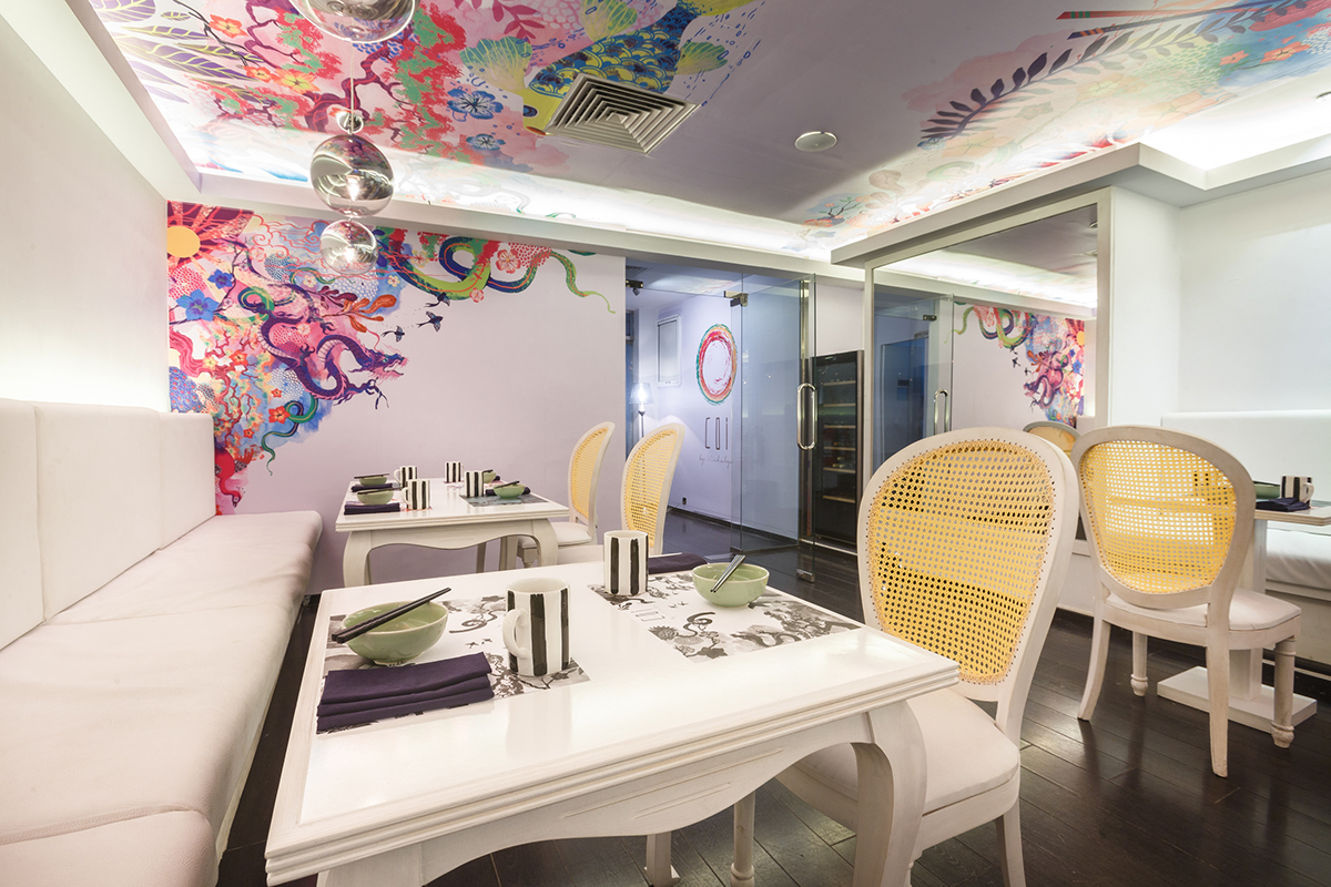 COi by vichalya colombo asian fusion restaurant Interior wall ceiling Sri lanka fish asian COI koi Food  cuisine