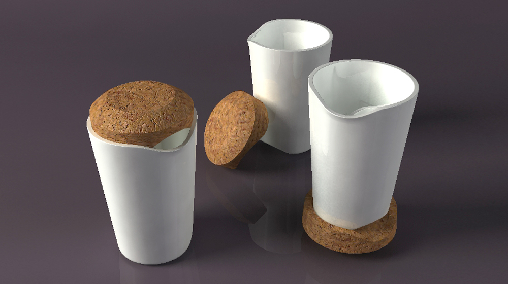 cork eco-friendly travel mug Coffee drink cup porcelain Alibi