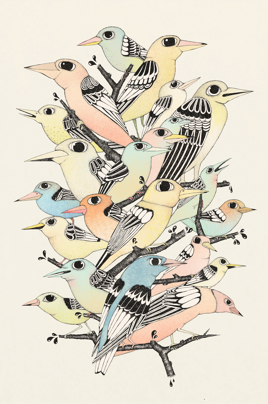 owl popsurrealism birds birddrawing pen ink Rotring