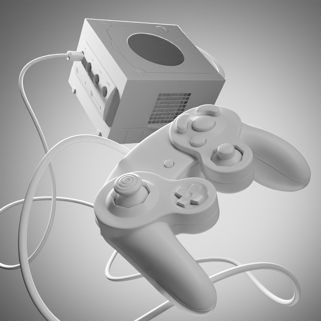 3D Render blender Nintendo Video Games console controller game design GameCube
