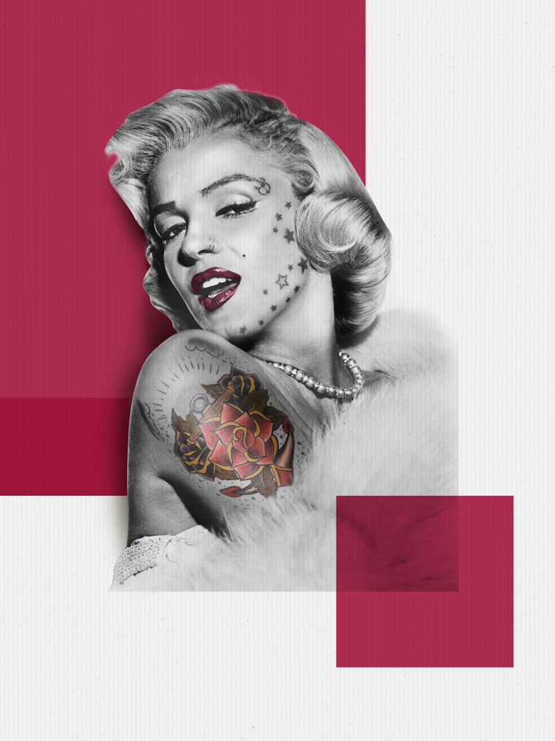 Marilyn Monroe simone belintani graphic+design diva tattoo piercing