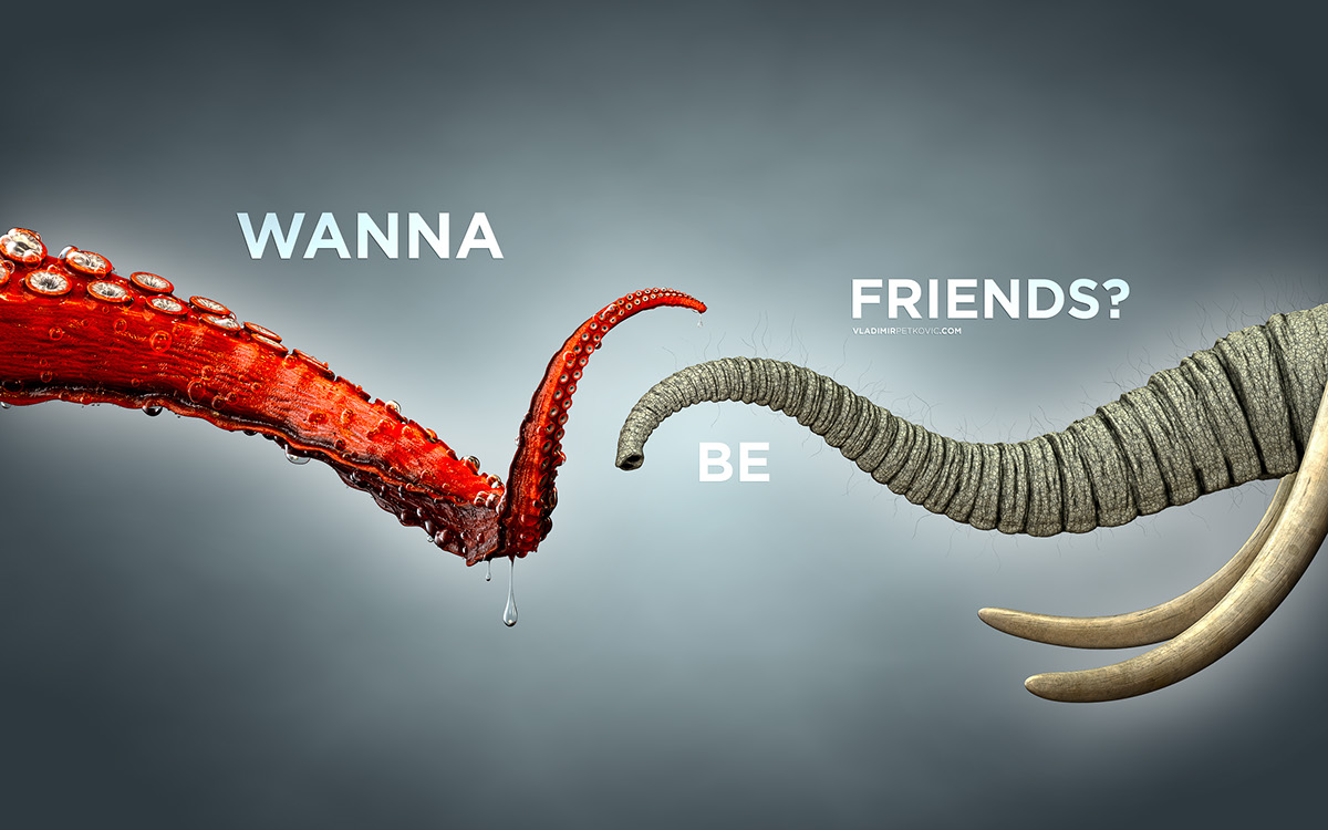 3D tentacle trunk friendship