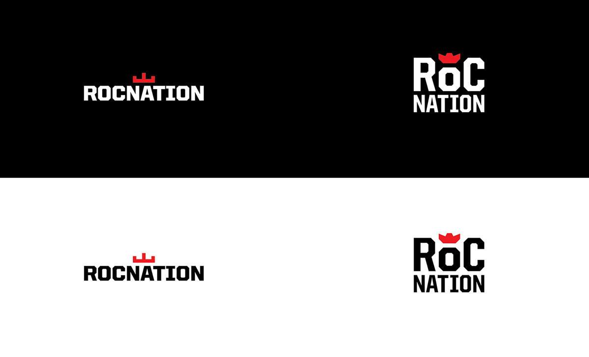 Adobe Portfolio RocNation music industry logo Logo Design sound redesign