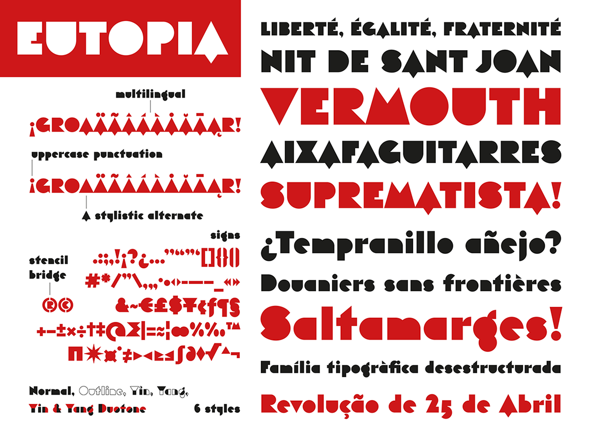 Adobe Portfolio type Typeface font geometric tipo tipografia fuente Eutopia free art deco geometry Display