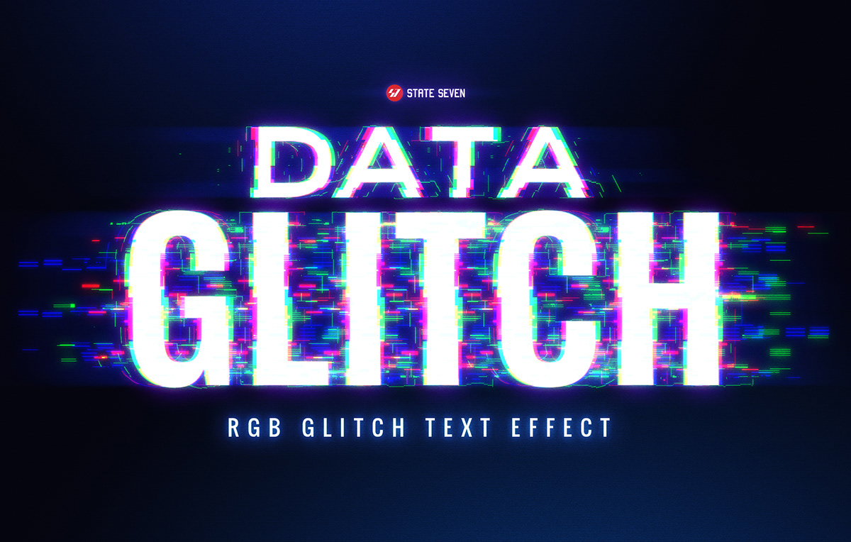 Cyberpunk Glitch glitch art neon text effect title design