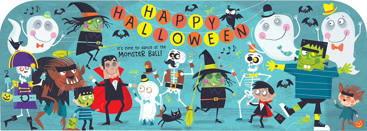 children's book Halloween monsters book book design publishing   book cover