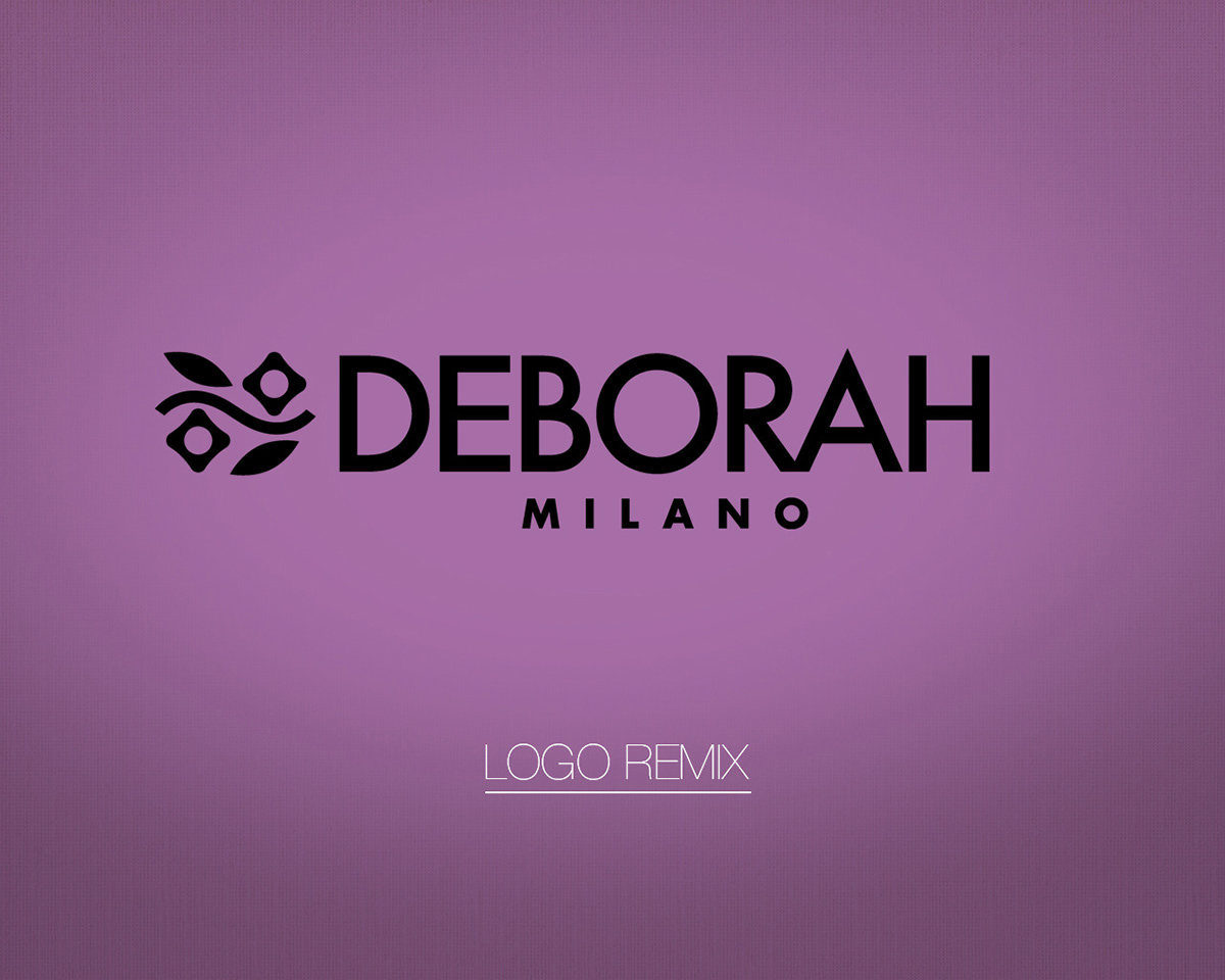 deborah italian brand make up makeup ied brandmanagment graphics logo logos types Futura type remake