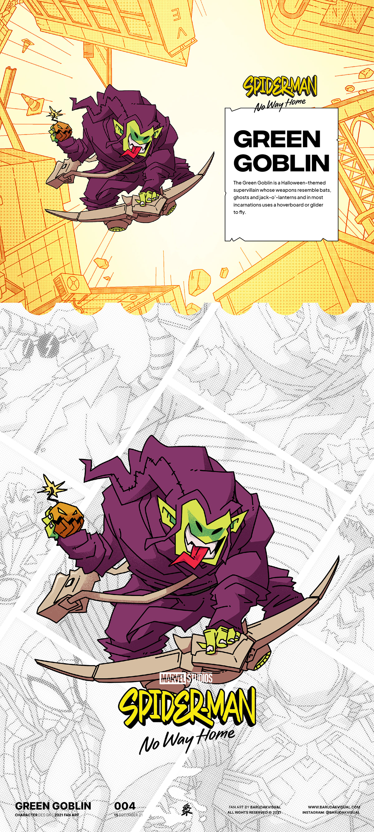 Doctor Strange Green Goblin Hero ILLUSTRATION  marvel marvel comics poster sinister six spiderman spiderverse
