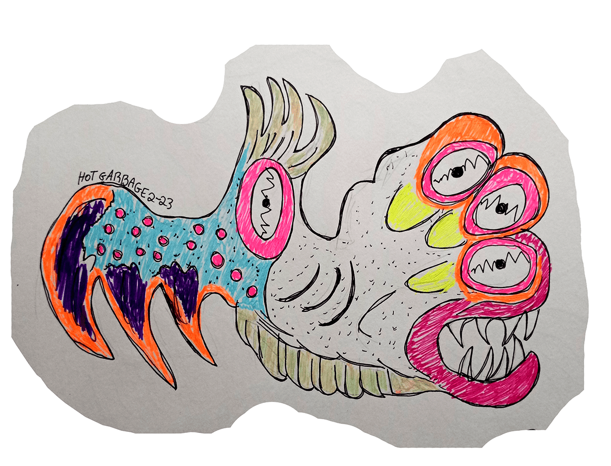 Cartoons Character Character design  fish lowbrtow mutant mutants radioactive fish weird animals weird creatures
