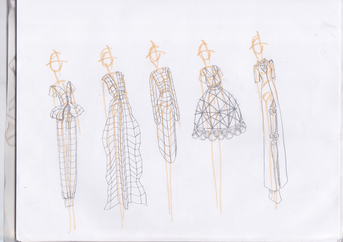 sketchbook fashion design conceptual concept development ideas Process Book