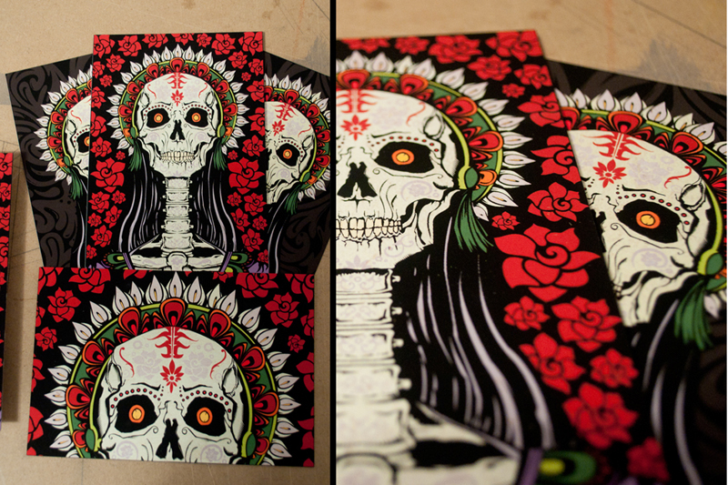 day of the dead dia de los muertos la  catrina mexico sugar skull postcard print Mexican skull skeleton death Holiday greeting