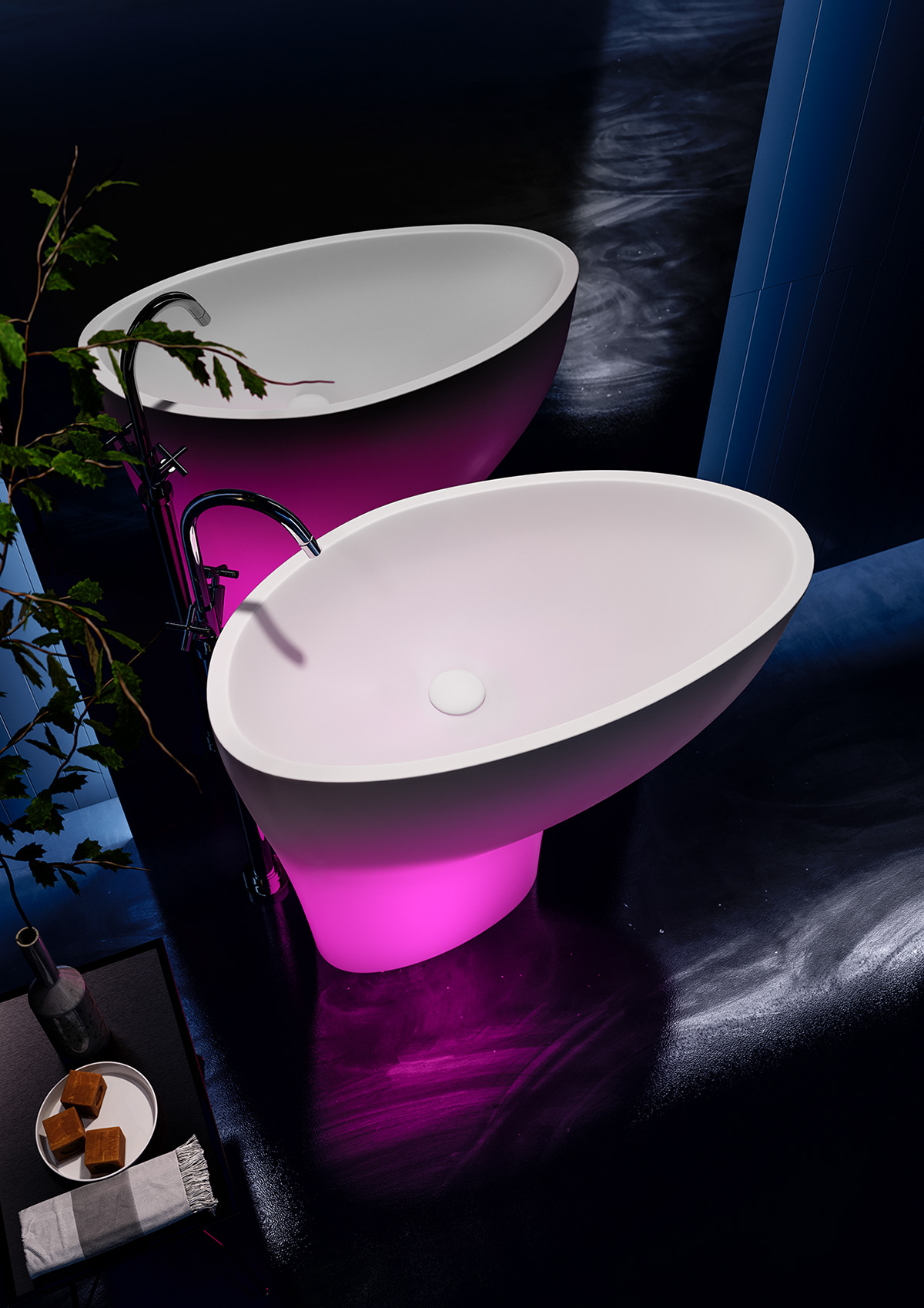 3D bath bathroom bidet CGI design product Render Restroom washbasin