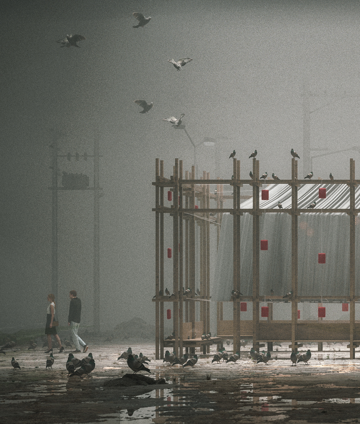 architecture archviz Breakdown Competition Render visualization dove pigeon