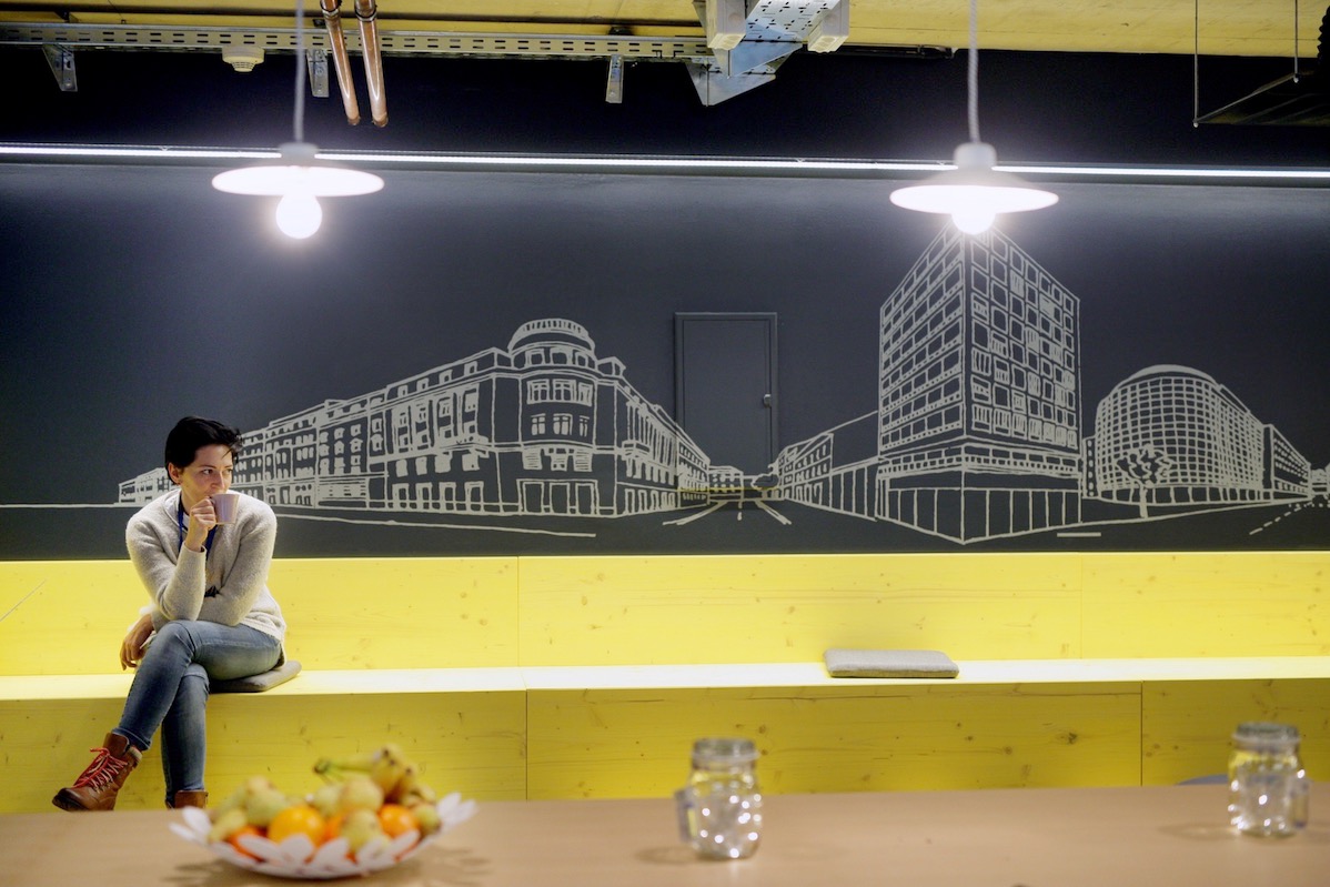 Booking.com   design Office Headquarters Zagreb colorful working space furniture custom made