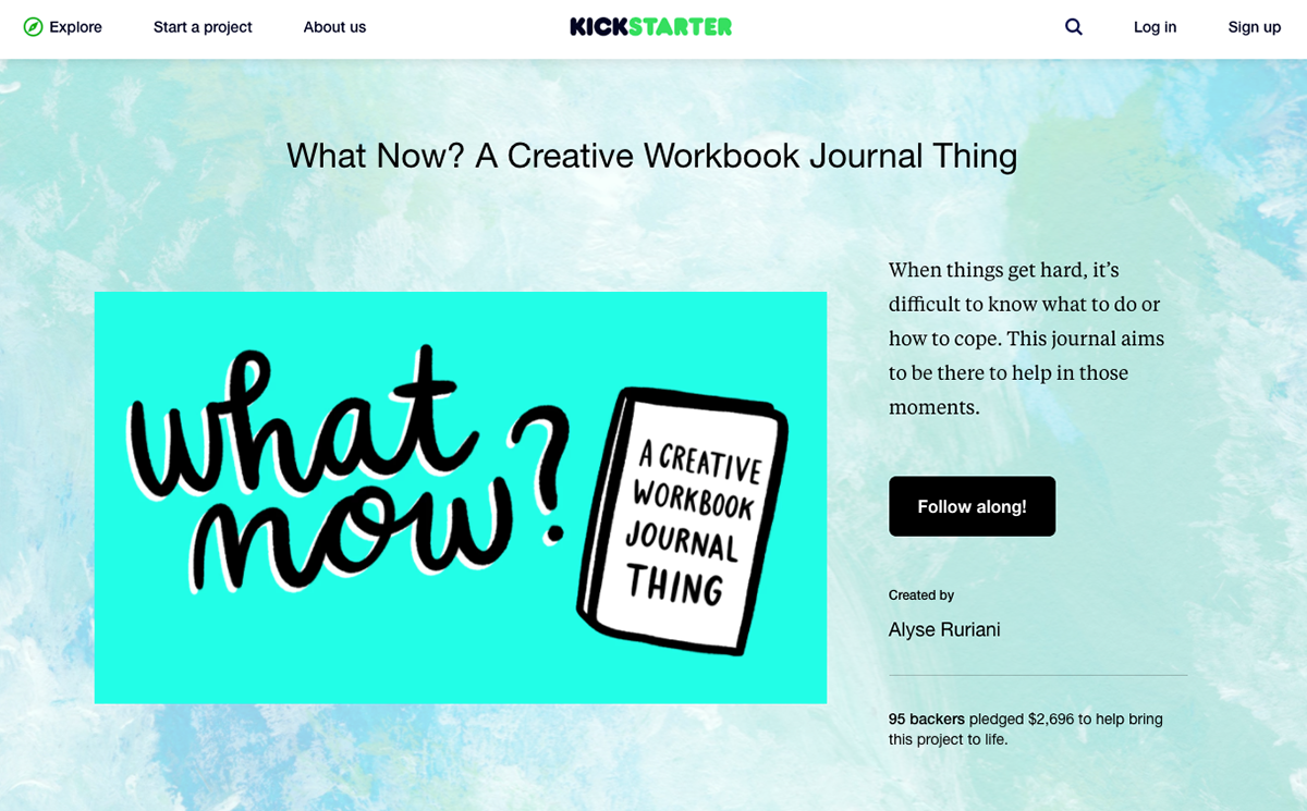 adobeawards creative workbook journal publication book therapy social design Kickstarter mental health