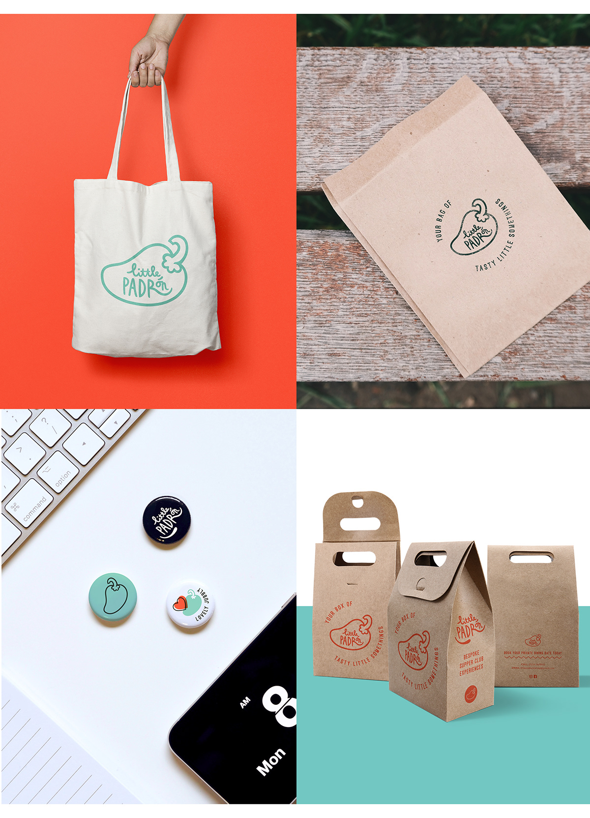 branding  Culinary dining little padron Logo Design Peppper supper club