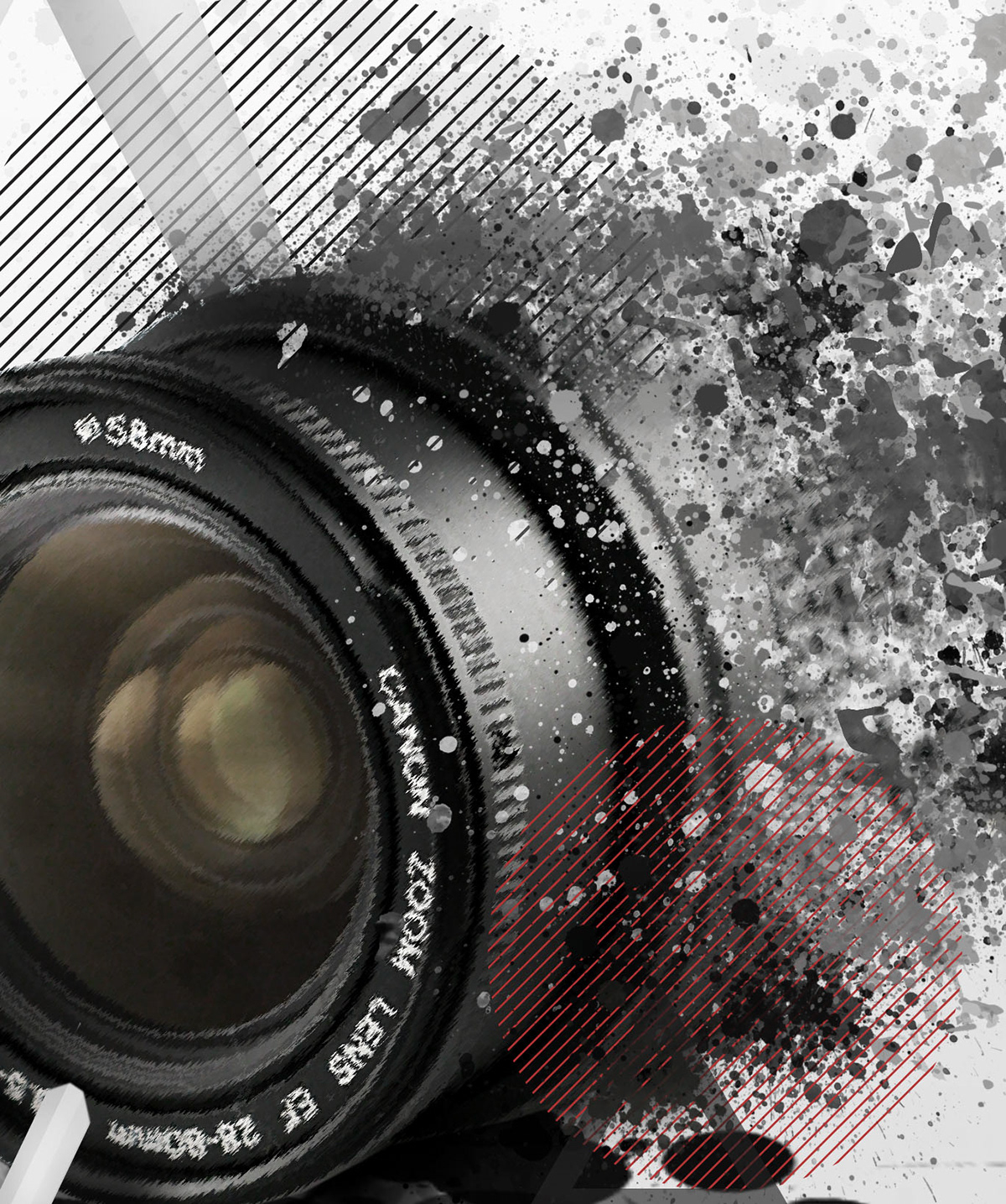 camera Canon shutter drop Fragile splatter particles