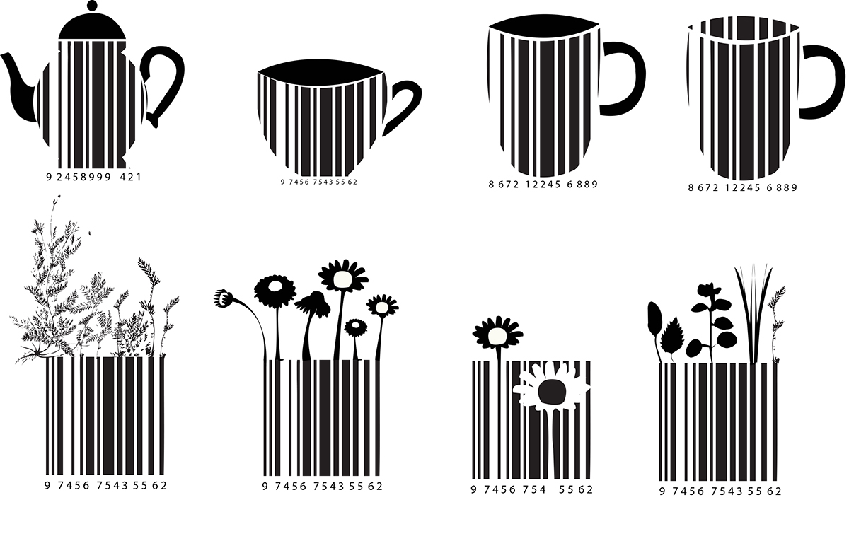 barcode design packing herbal tea
