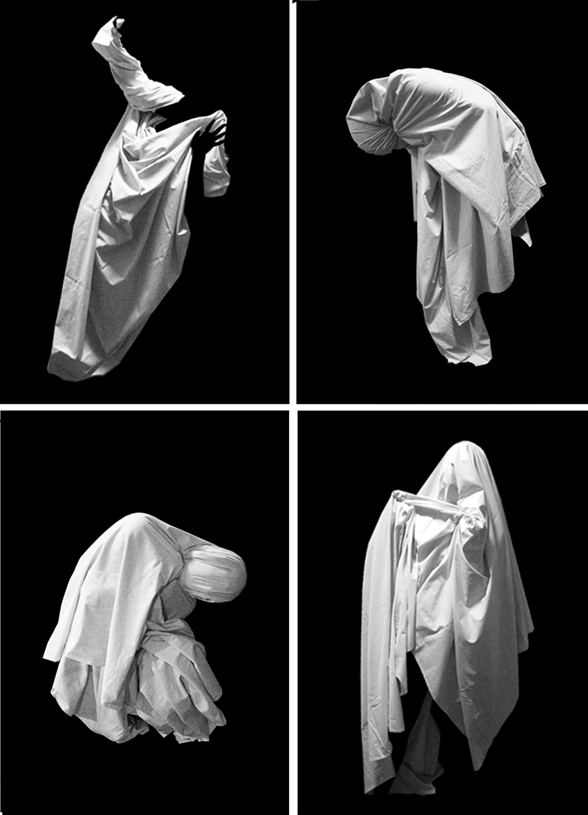 sculpture textile plaster baroque scalpture baroque testile sculpture ghost skeleton textile skeleton abstraction