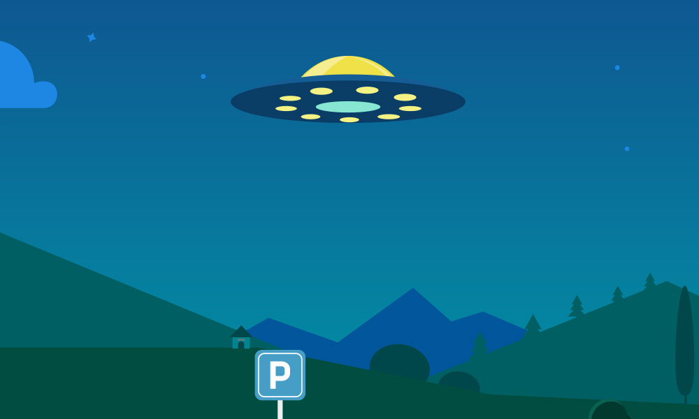 animation  car UFO alien gif
