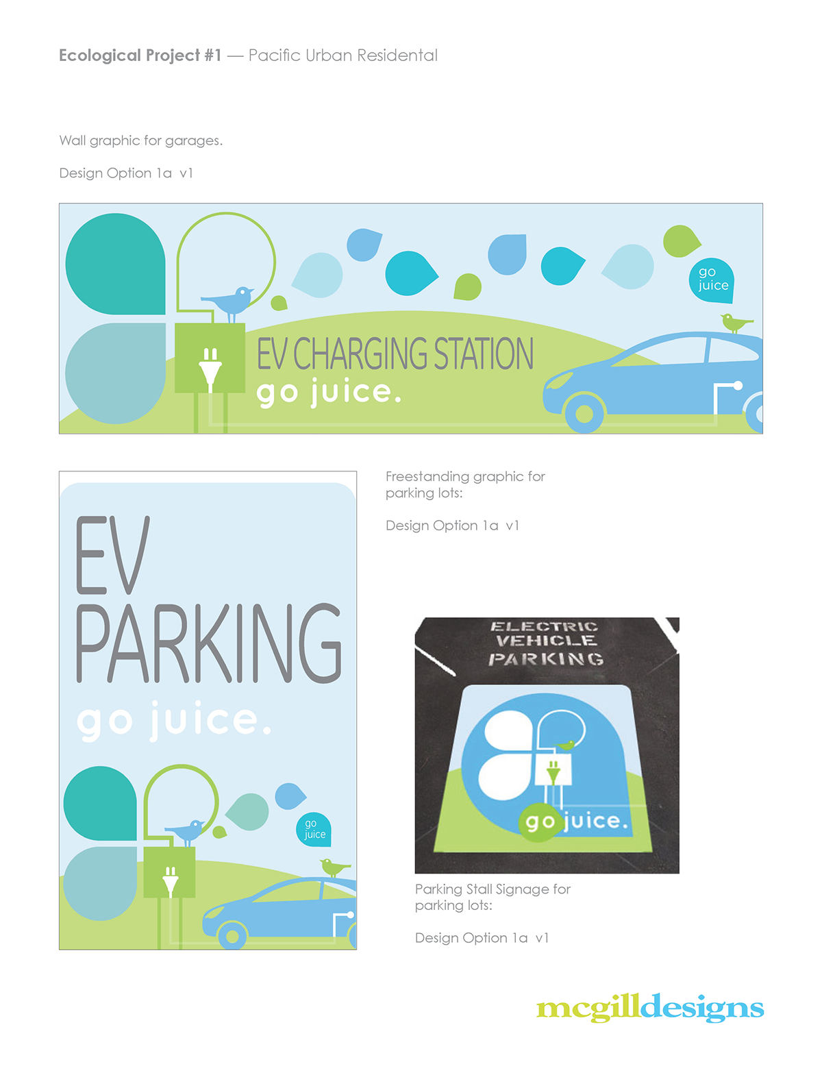 environmental design Signage electric cars residential Pacific Urban Residental mcgilldesigns