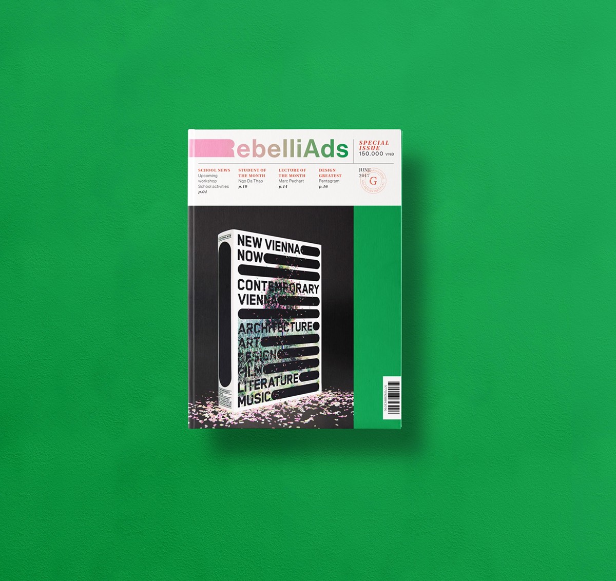 magazine microzine cover Layout gradient graphic direction design vietnam tri