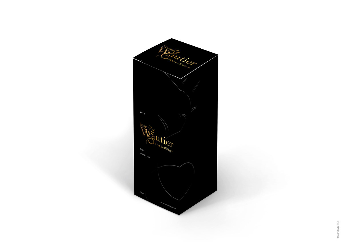 identity graphic design  Champagne logo Packaging new brand