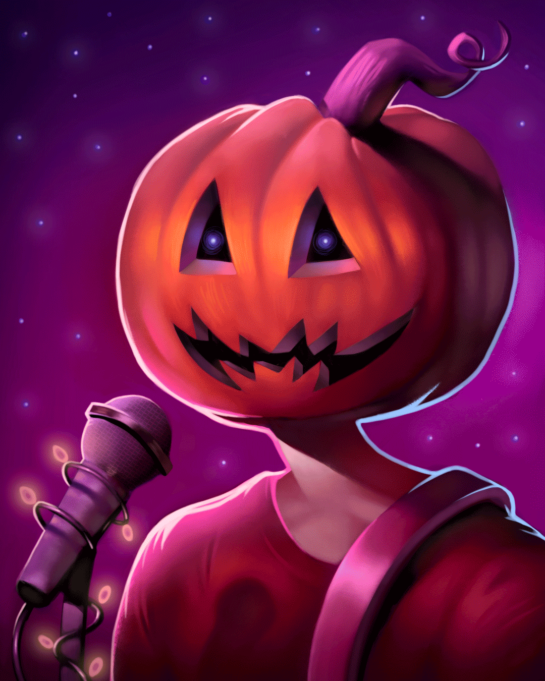 Halloween pumpkin ryan adams musician music rim light
