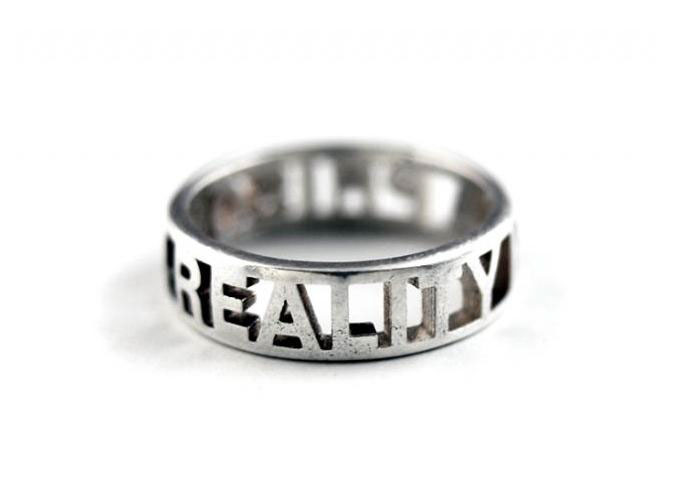 reality ring jewelry text Pookas silver Michael Mueller