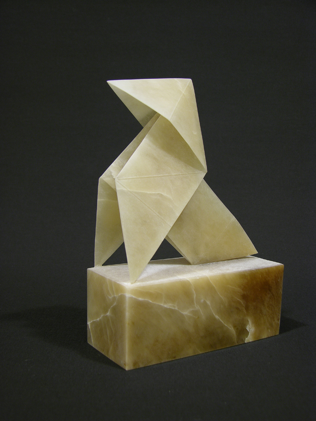 origami  stone bowtie carving paper pedro ganogal spain sculpture sculptor pedro ganogal art Alabaster escultura alabastro