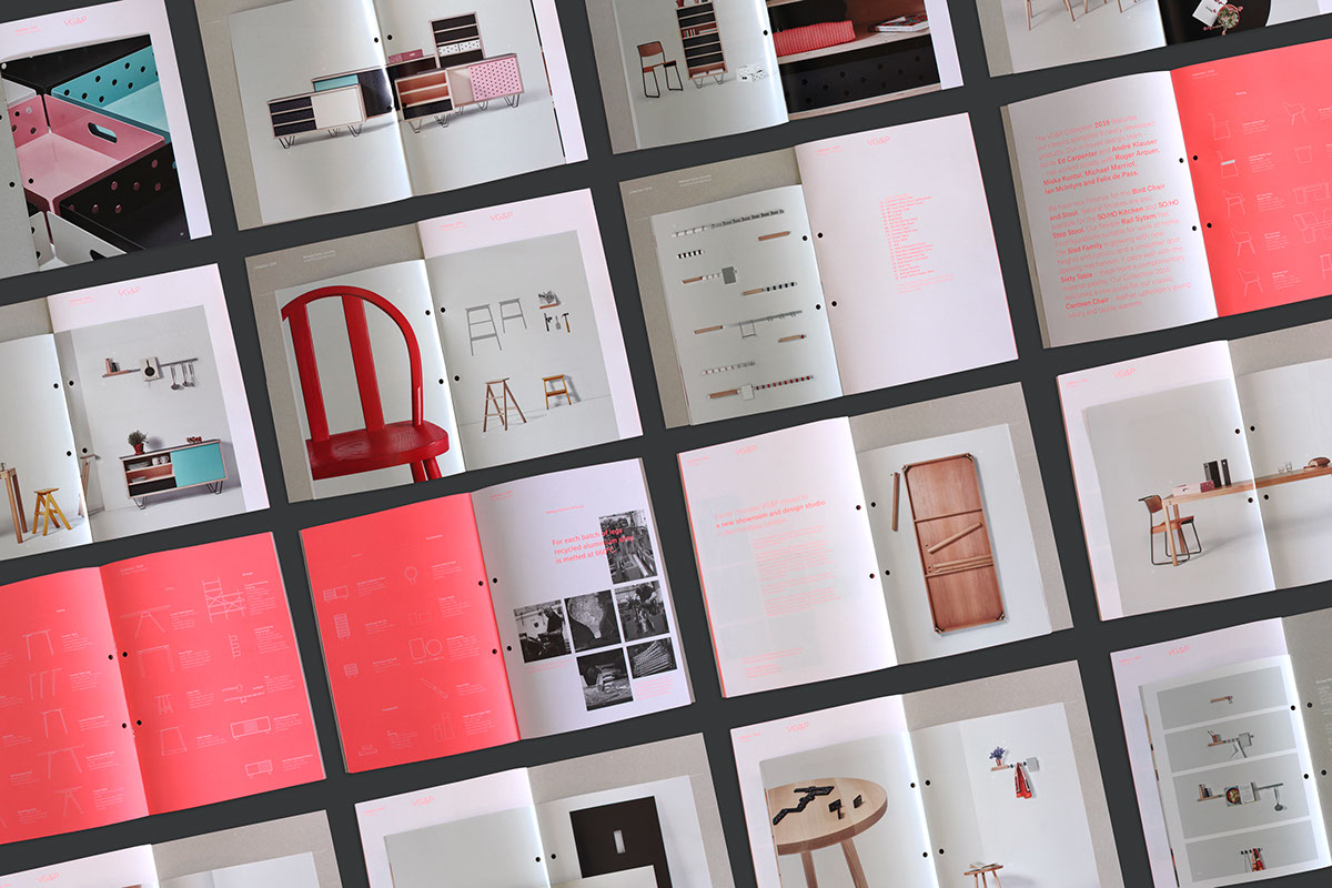 neon Catalogue Lookbook orange pink Exhibition  furniture poster invite photoshoot foil fluo