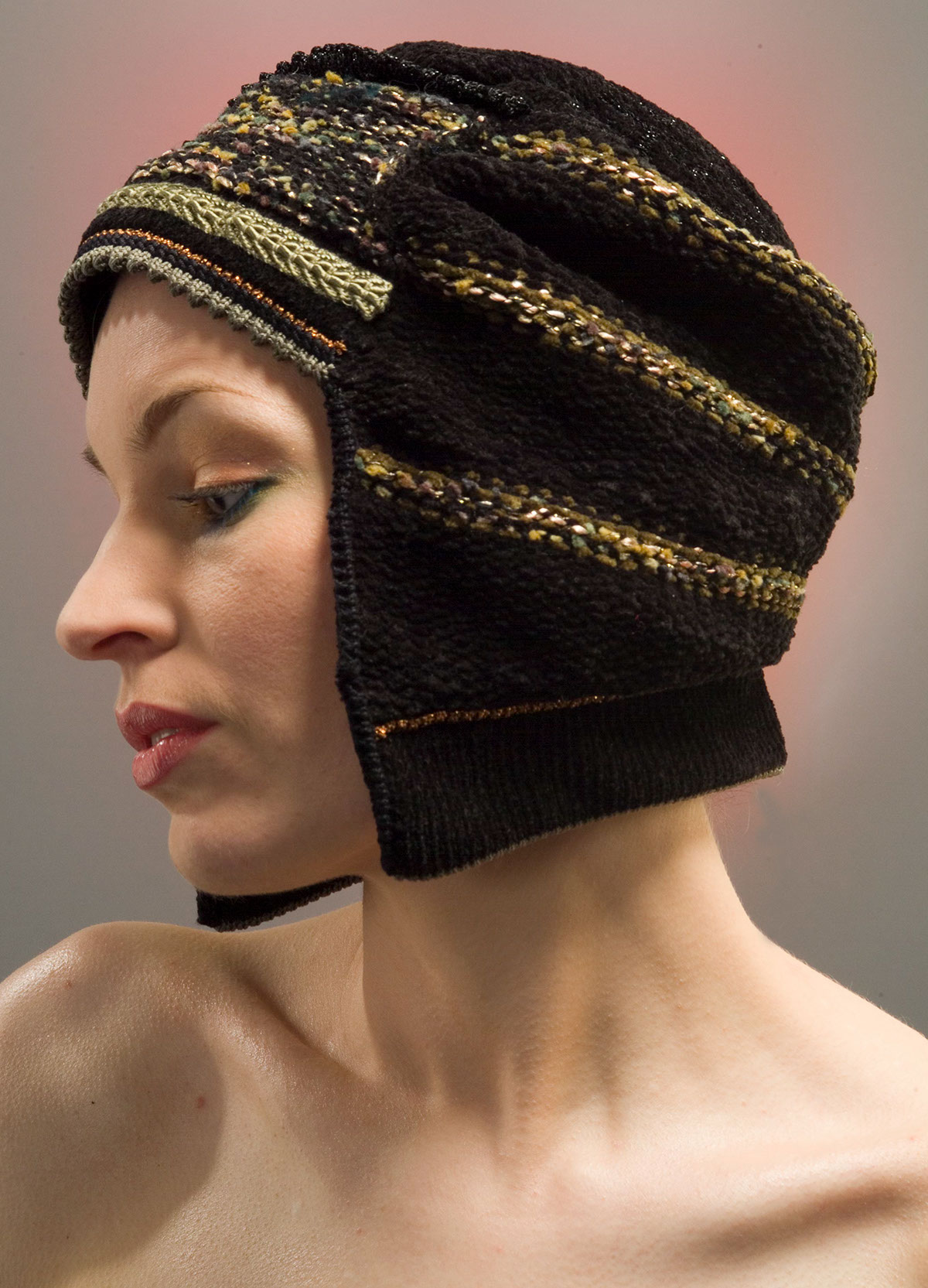 Hats Head-Dresses tribal art Contemporary Knitting costume Textiles textile art fashion Accessories