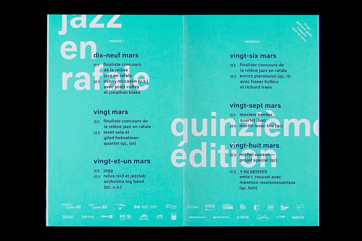 jazz geometry minimal abstract colour festival brochure flyer movement Event Branding