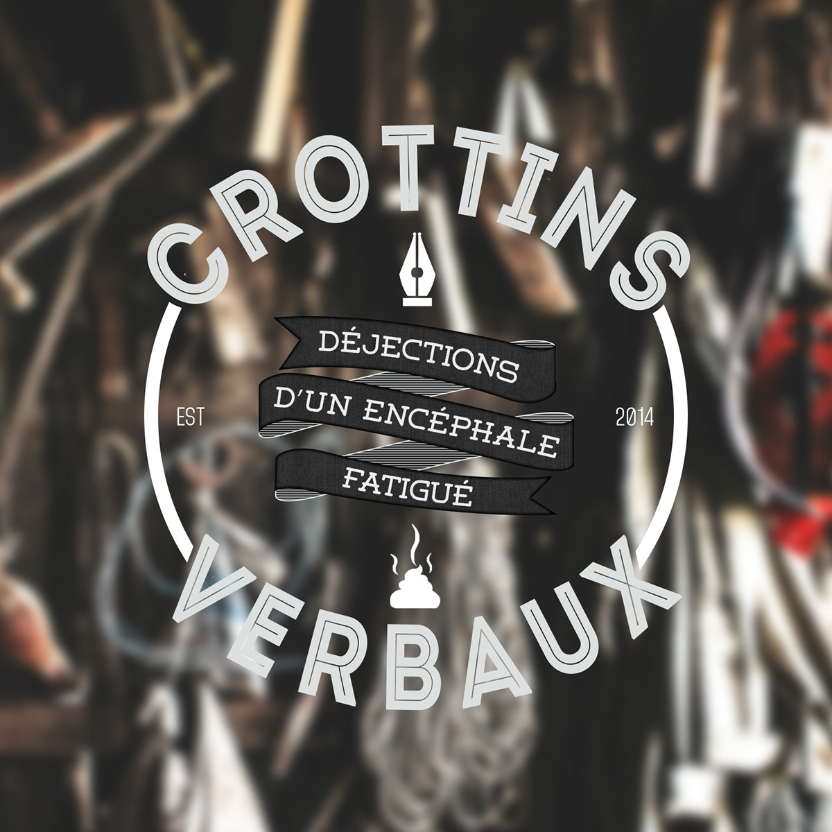 crottins verbaux tumblr logo design typo vintage badge