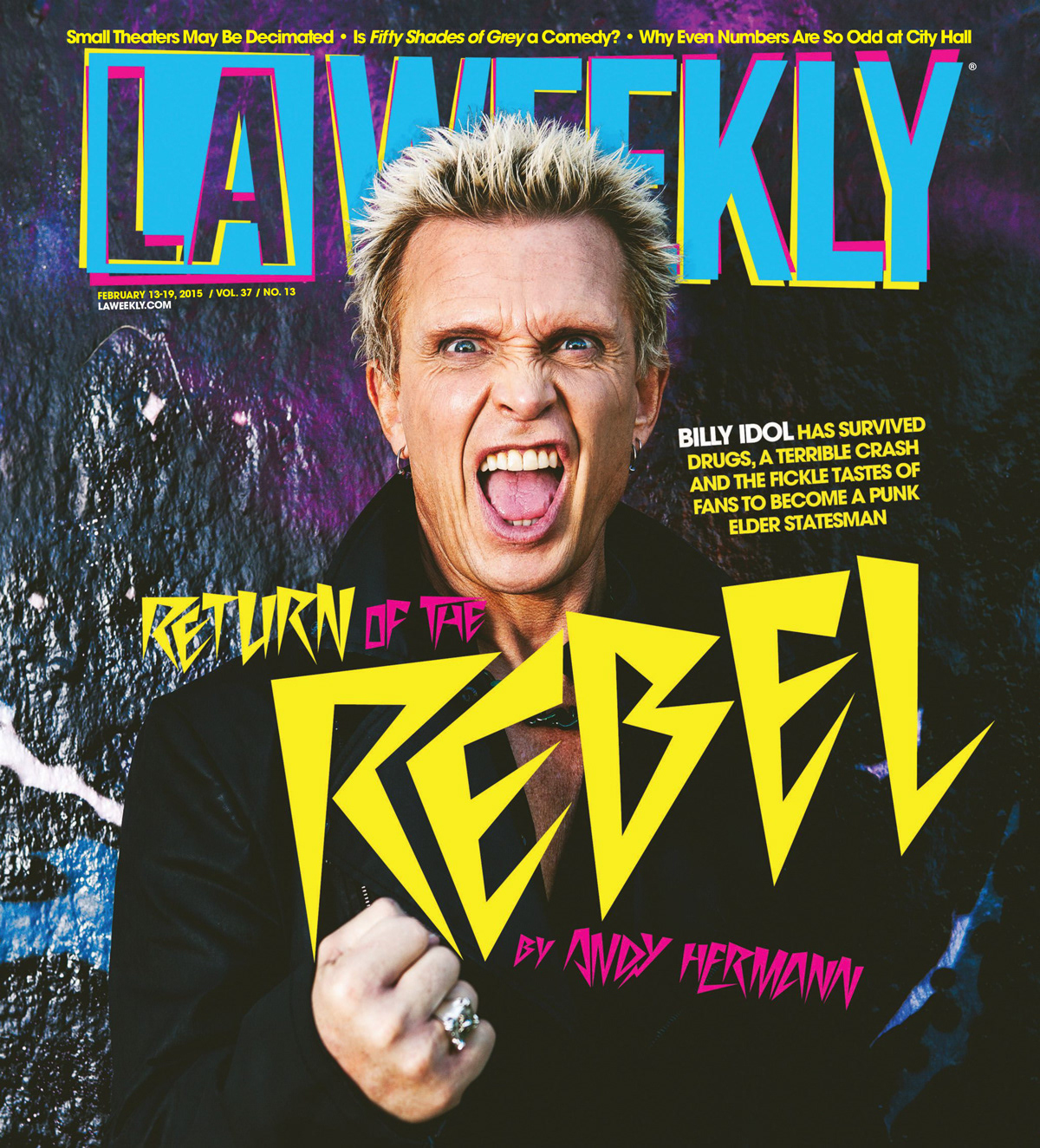 billy idol la weekly fountain Los Angeles cover rock editorial