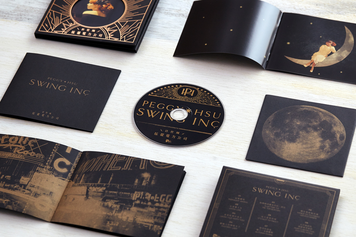 Music Packaging swing Retro artdeco 1920's black foil stamping taiwan design